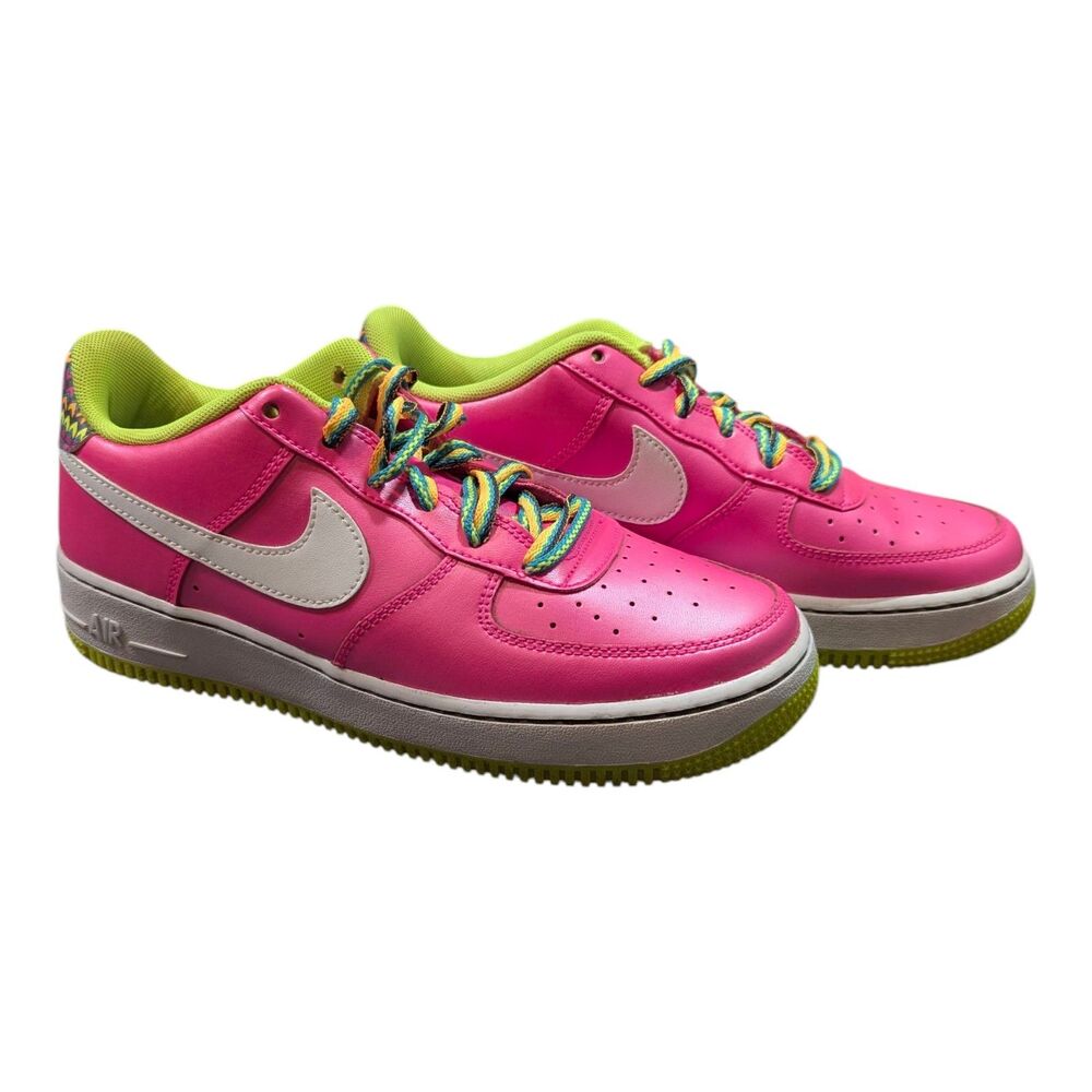 NIKE Air Force 1 Low Youth Size 6Y Women's 7.5 Pink Blast White Volt CW5761-600